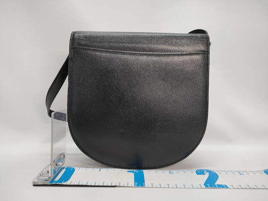 Yves Saint Laurent YSL logo leather shoulder bag