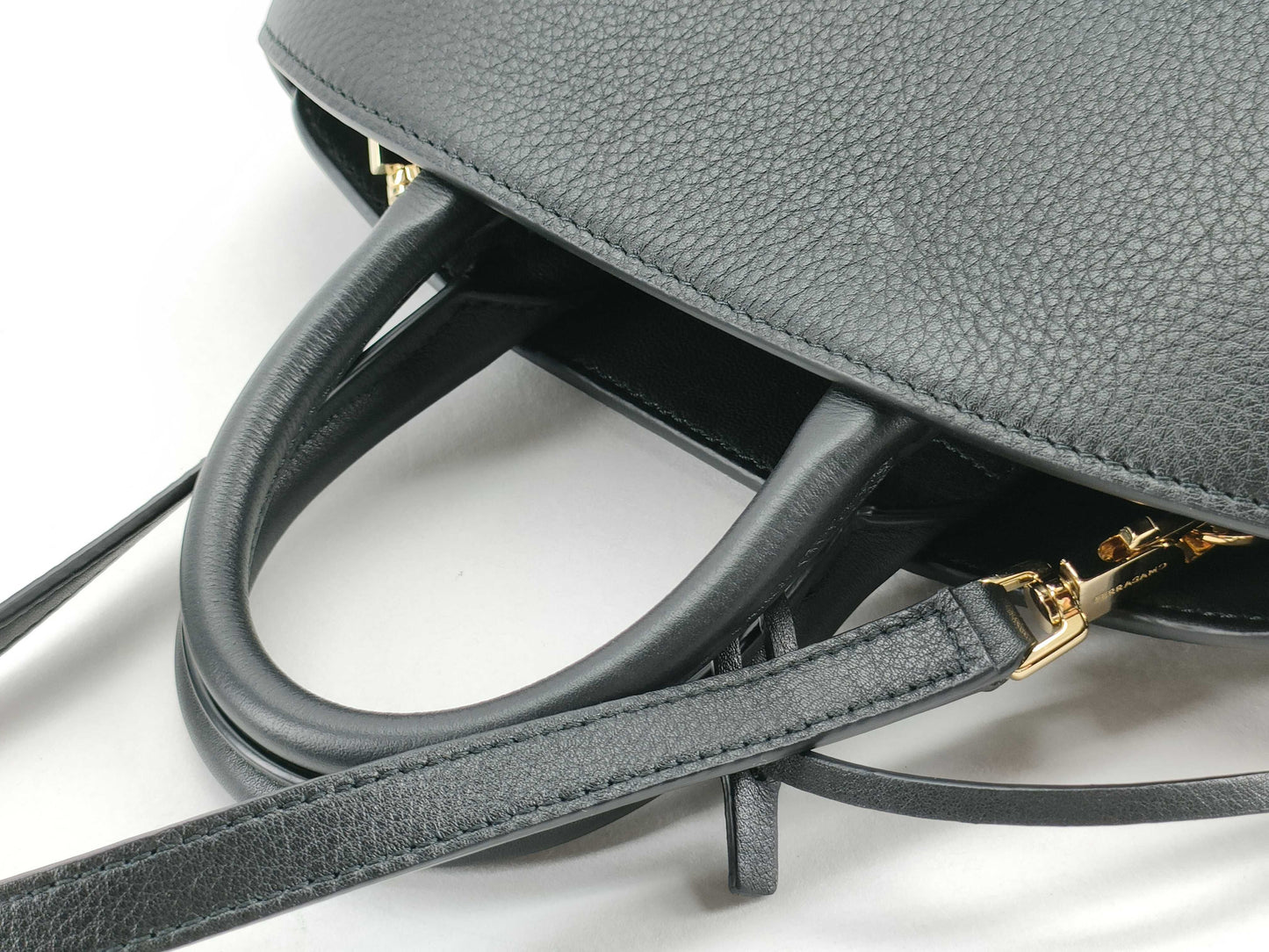 Salvatore Ferragamo Gancini Hug 2-Way Handbag Black Tote Bag