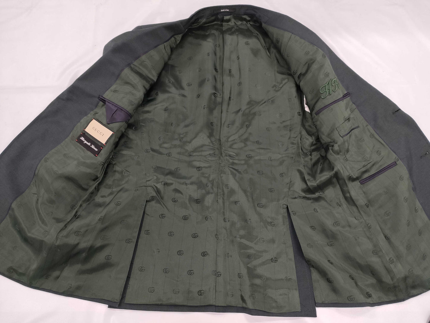 GUCCI Gucci Set, Mohair and Wool, Dark Green, Size 54, Other Apparel