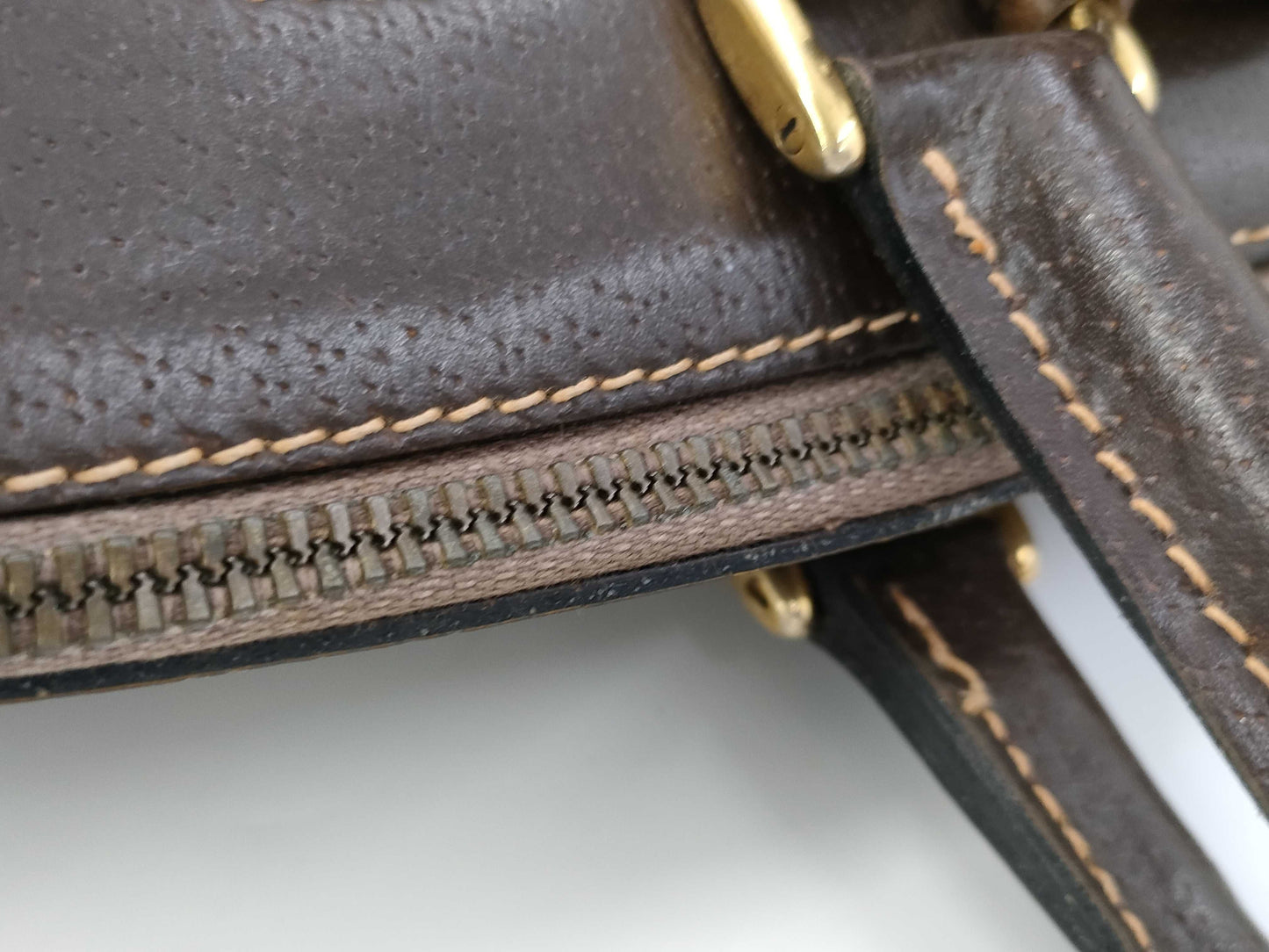 GUCCI GG Supreme Sherry Line Boston Bag, Coated Canvas and Leather