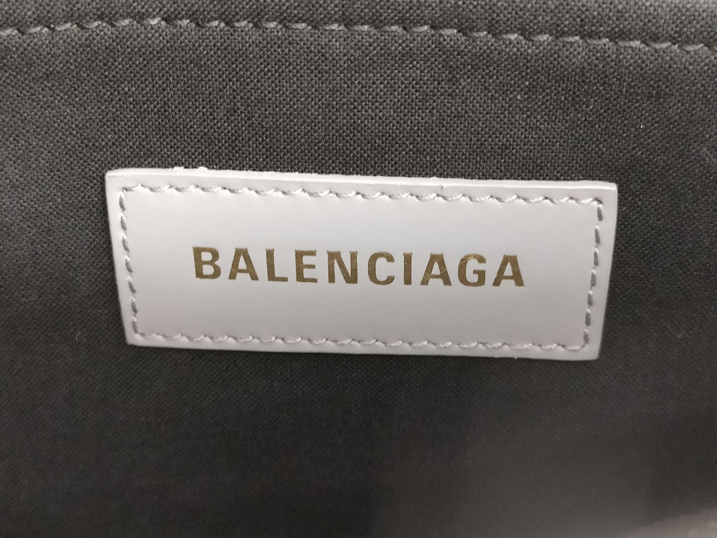 BALENCIAGA BALENCIAGA 671402 Hardware Small Tote Canvas Gray Strap Bag