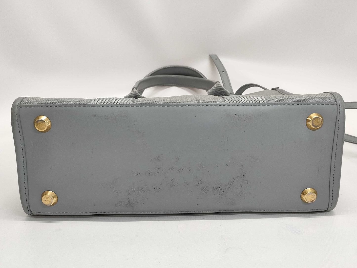 BALENCIAGA BALENCIAGA 671402 Hardware Small Tote Canvas Gray Strap Bag