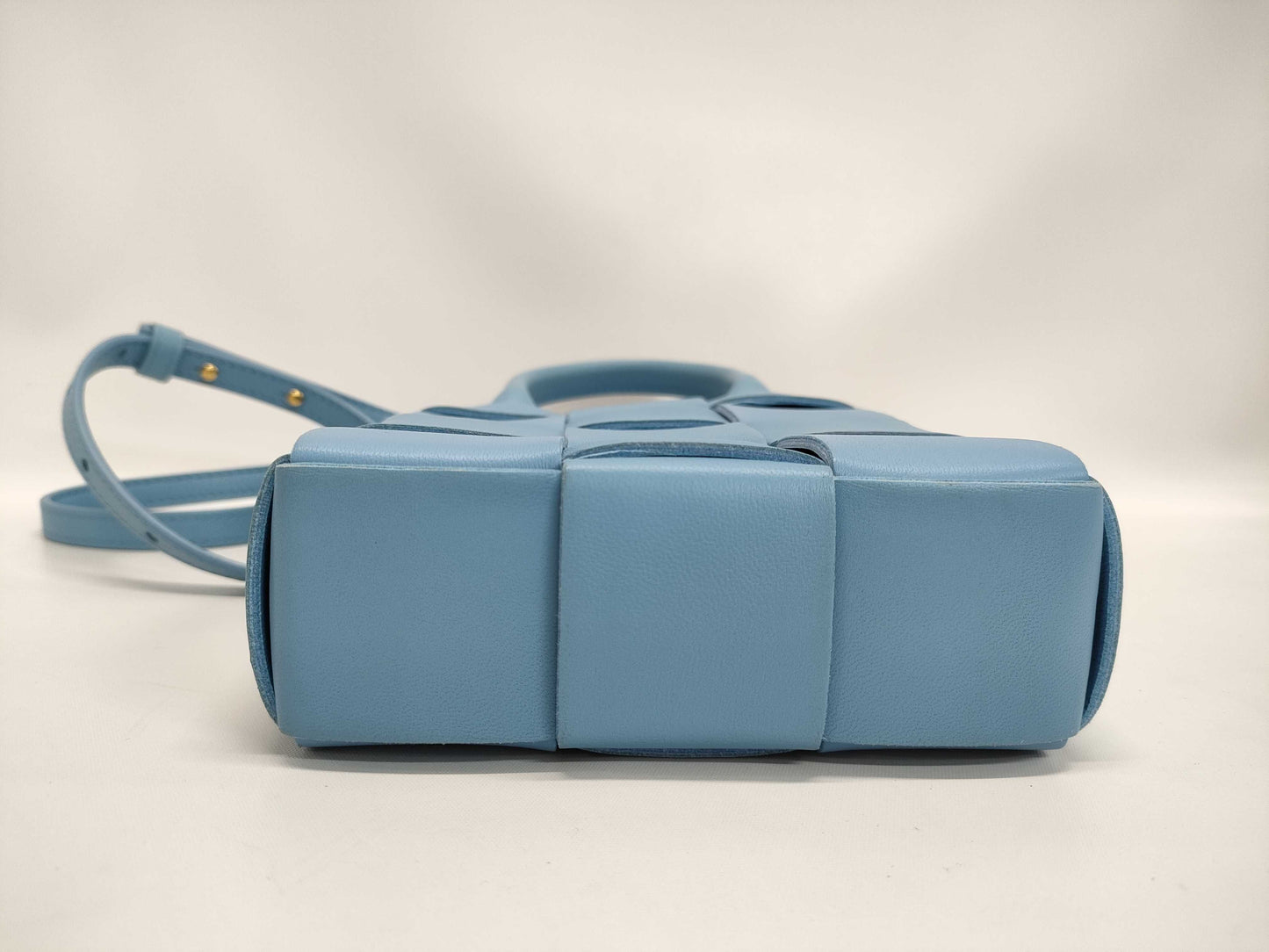 BOTTEGA VENETA Mini Cassette Shoulder Bag Light Blue Dust Bag