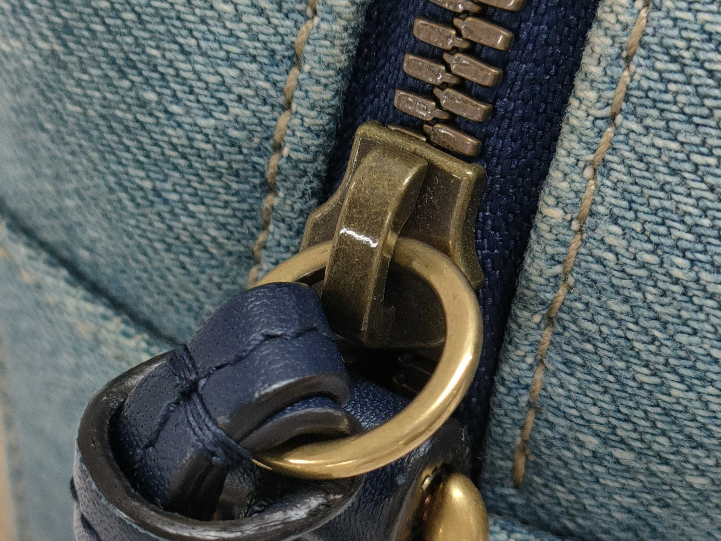 GUCCI 447632 GG Marmont Denim Small Shoulder Bag with Dust Bag