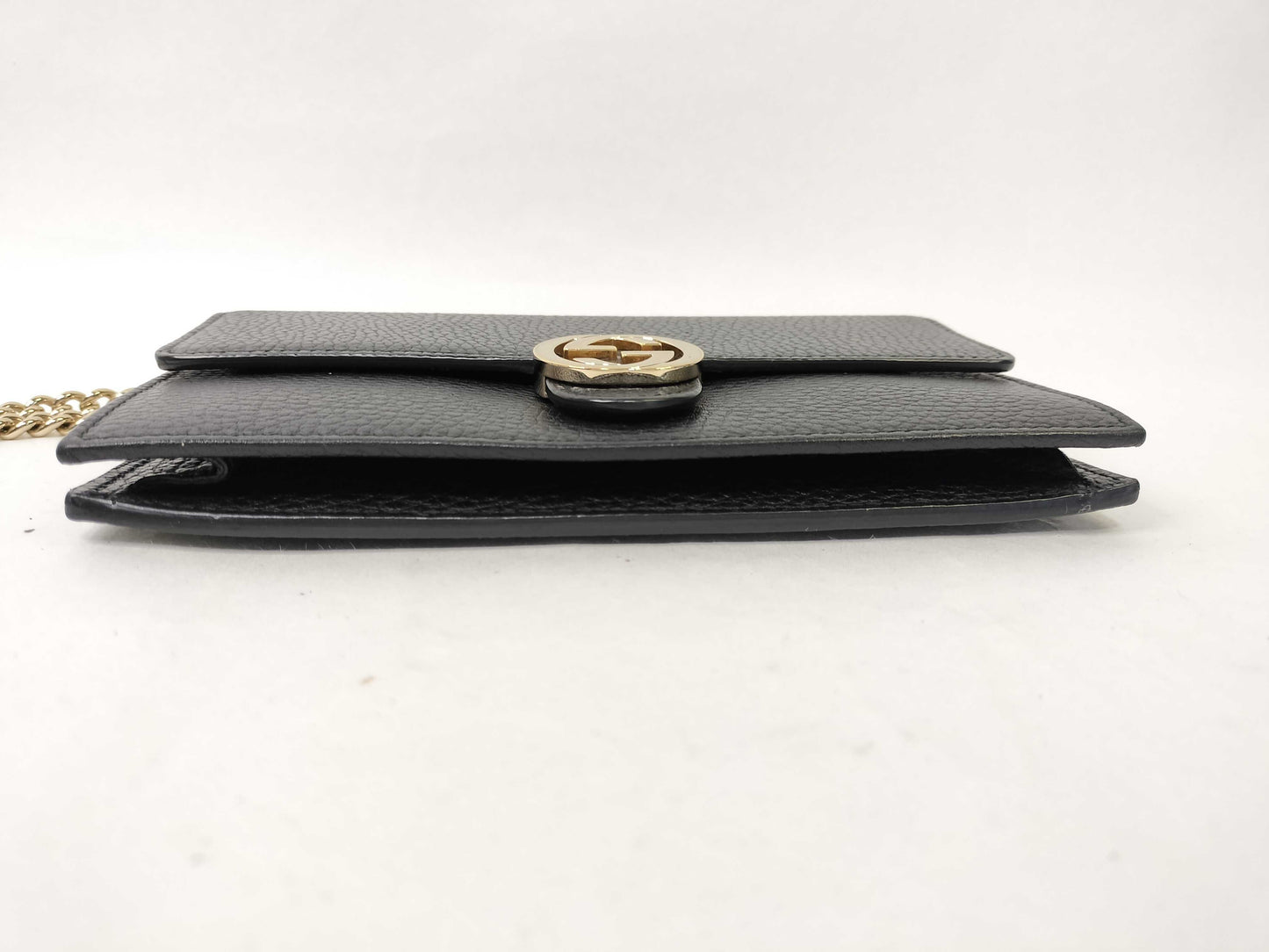 GUCCI Gucci Shoulder Bag Leather Black Clutch Bag
