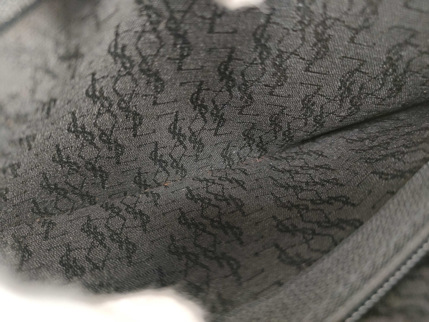 (10310_0263) SAINT LAURENT Yves Saint Laurent Second Bag Logo Black Second Bag