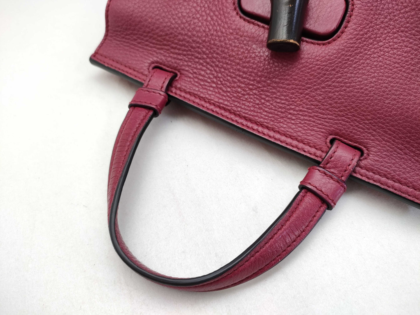 GUCCI Bamboo Everyday Leather Top Handle Bag Handbag
