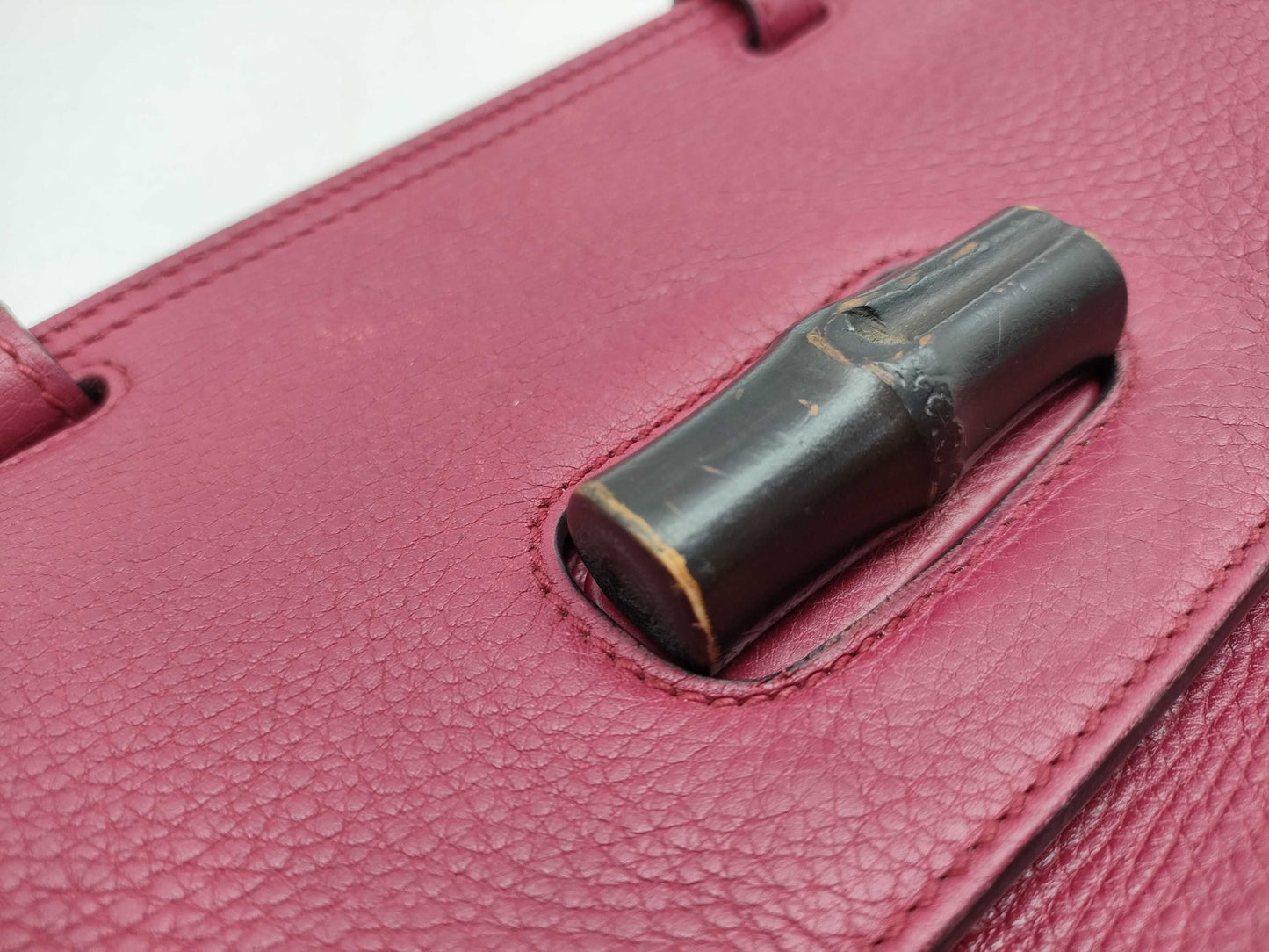 GUCCI Bamboo Everyday Leather Top Handle Bag Handbag
