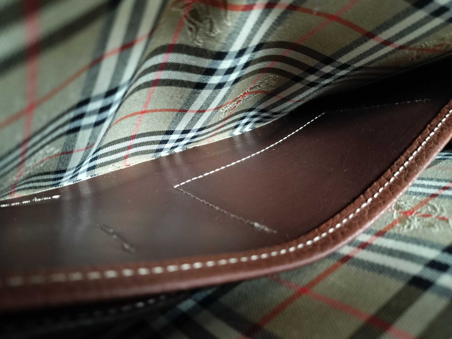 (10309_0109) BURBERRY Leather Second Bag Brown Second Bag