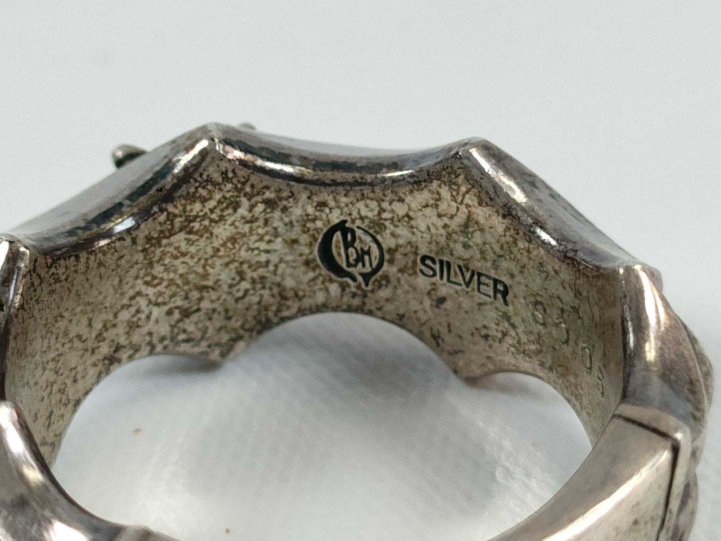 Bloody Mary Colored Stone Ring 925 11.6g