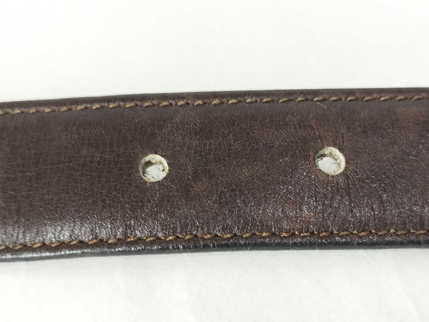GUCCI Gucci Gold GG Buckle Leather Thin Belt