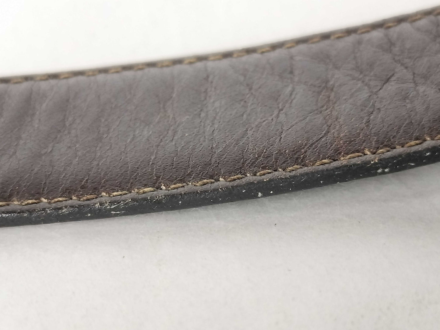 GUCCI Gucci Gold GG Buckle Leather Thin Belt