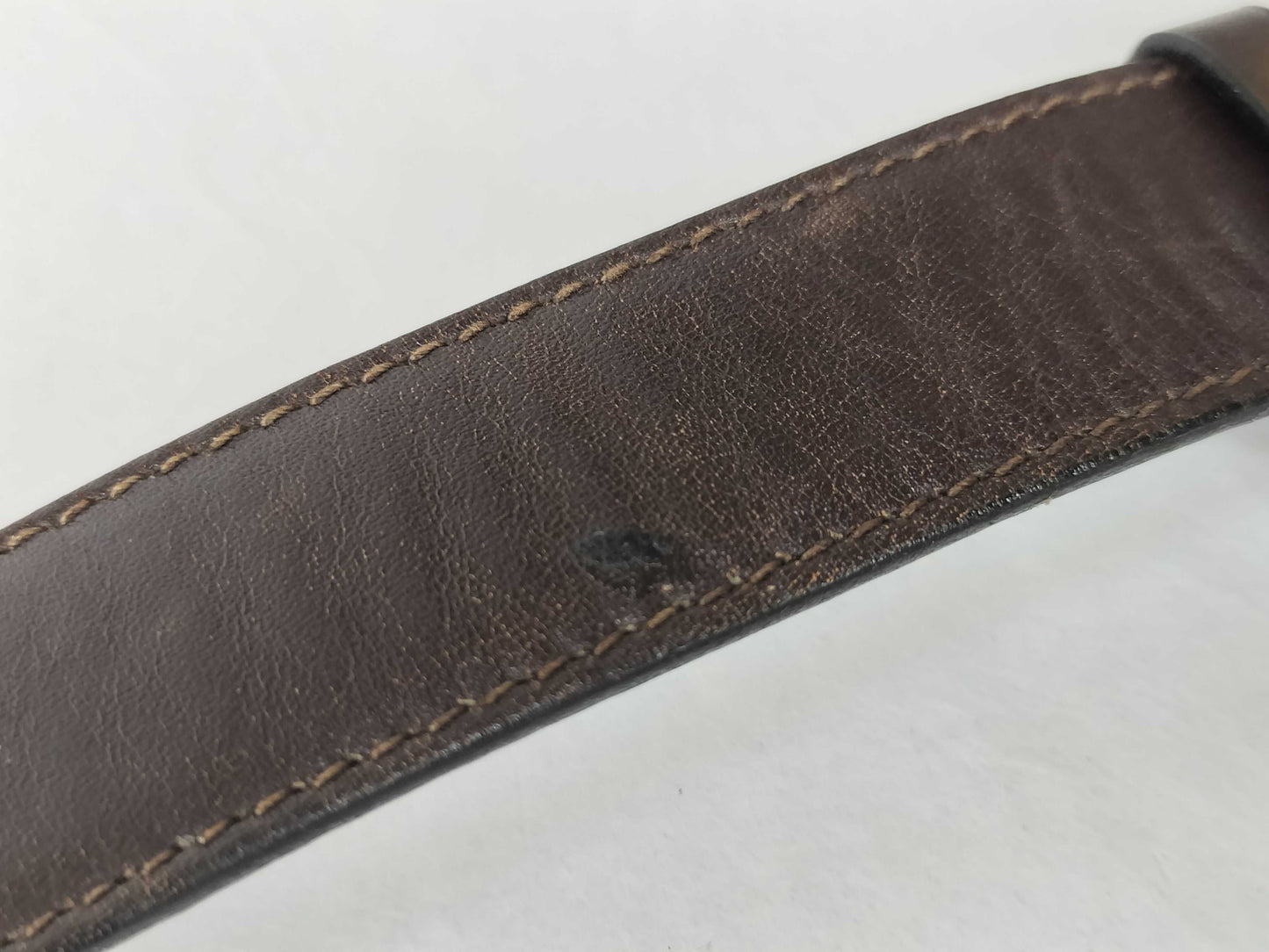 GUCCI Gucci Gold GG Buckle Leather Thin Belt