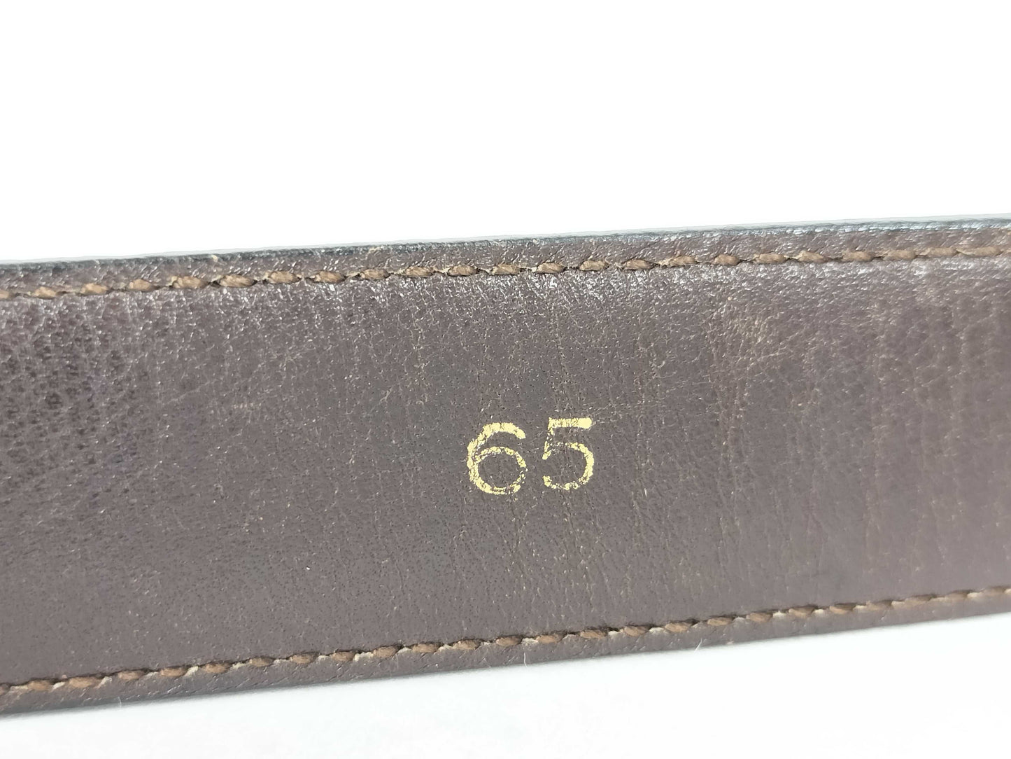 GUCCI Gucci Gold GG Buckle Leather Thin Belt