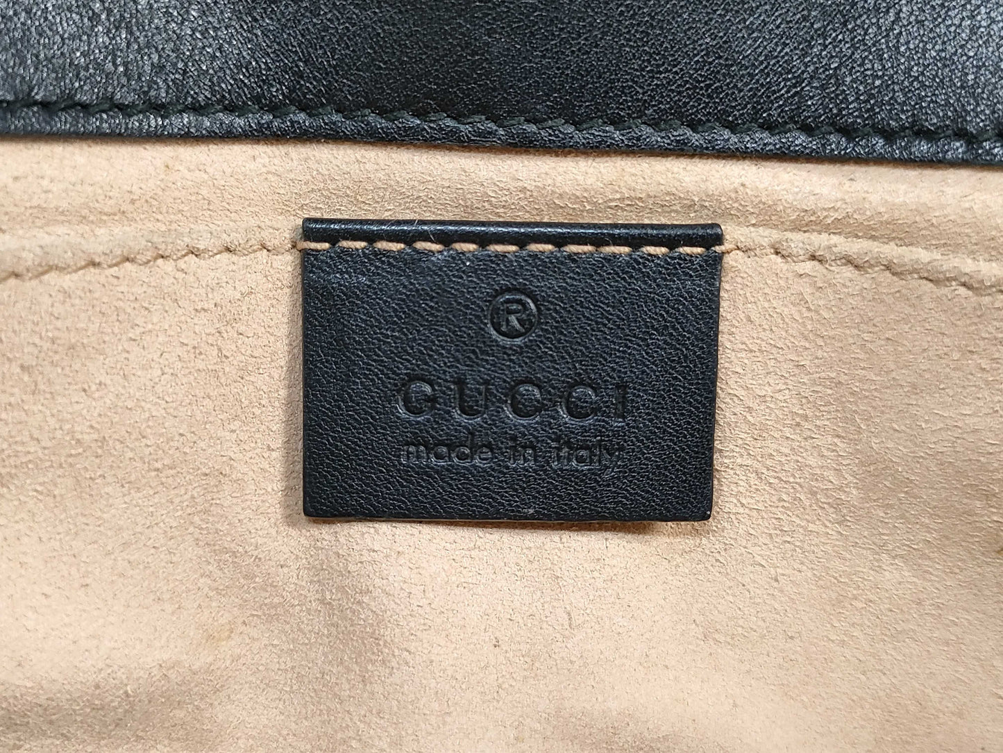 GUCCI Marmont Pearl Double Chain Shoulder Bag Black Shoulder Bag