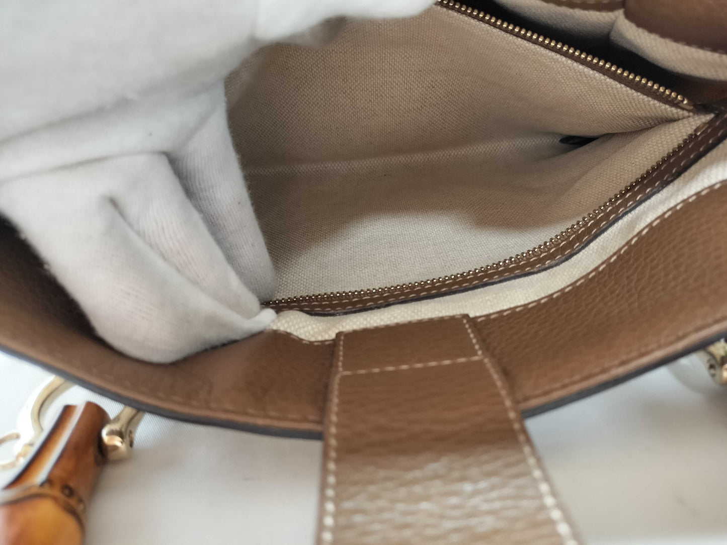 GUCCI 308360 Bamboo Flower 2-way Handbag with Shoulder Strap