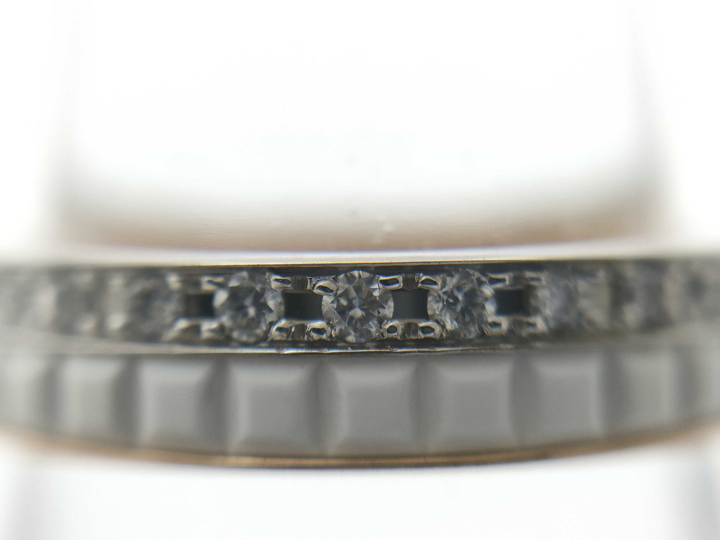 BOUCHERON Quatre #48 Ceramic Diamond Au750 2.3g Ring