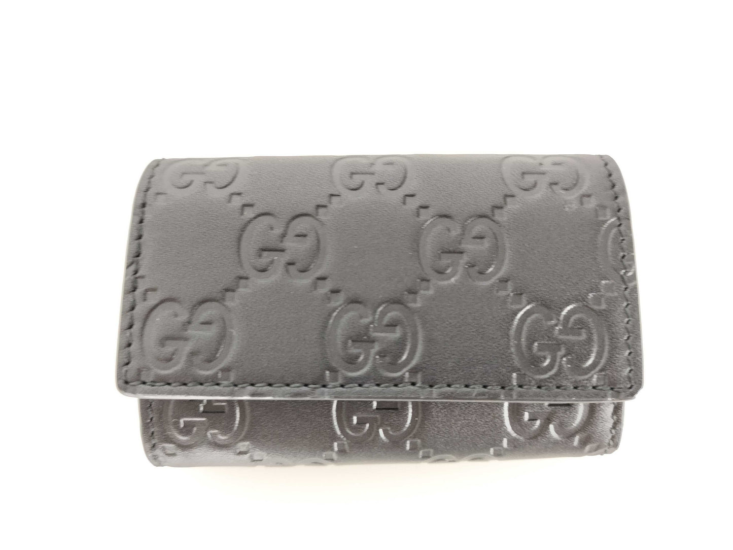 GUCCI Guccissima 138093 Guccissima Key Case Black Key Case/Key Holder