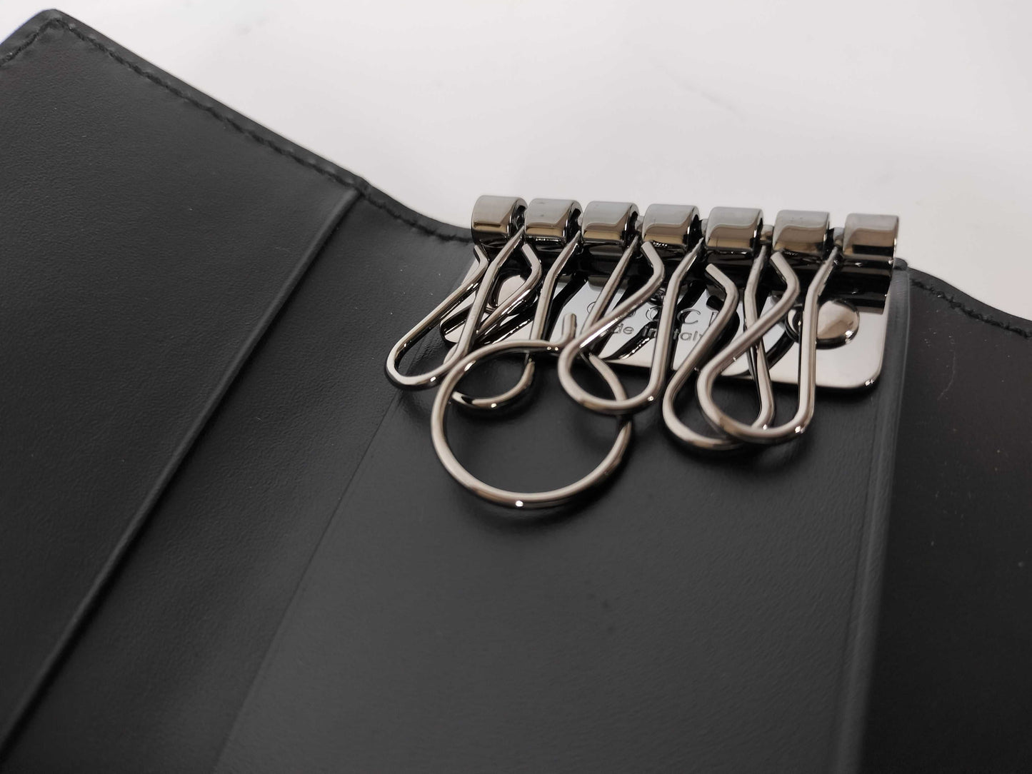 GUCCI Guccissima 138093 Guccissima Key Case Black Key Case/Key Holder