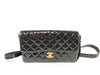 CHANEL Matelasse CHANEL Vintage Matelasse Coco Mark Turn Lock Black Gold Hardware Patent Leather Backpack