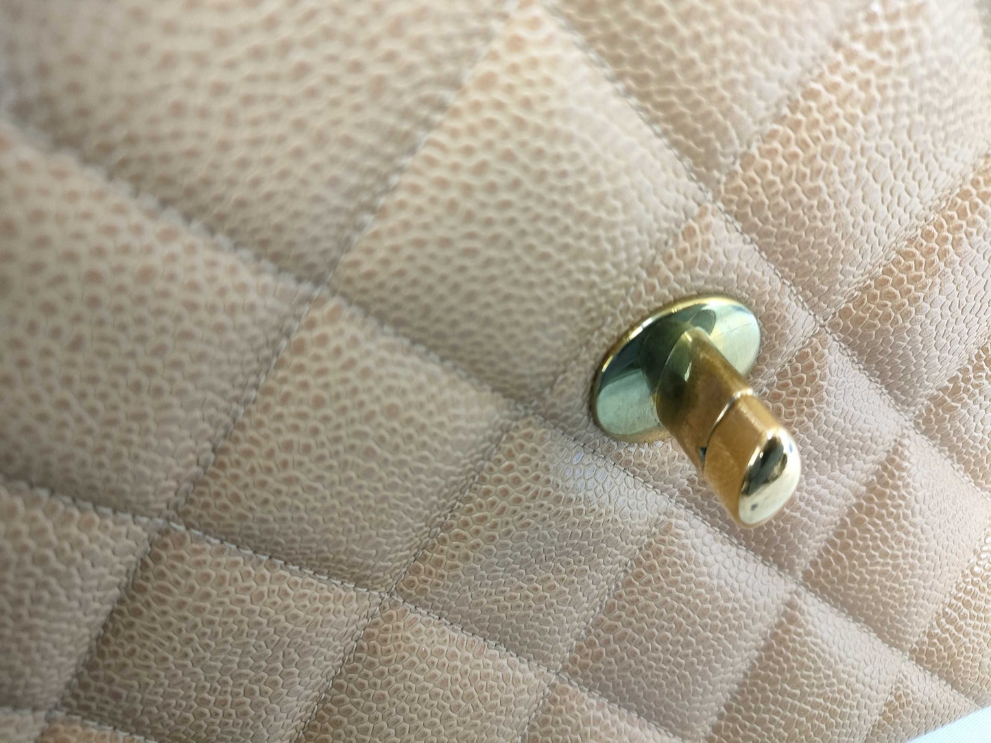 CHANEL Caviar Skin CHANEL Matelasse Caviar Skin Chain Shoulder Bag, No. 3, with Seal