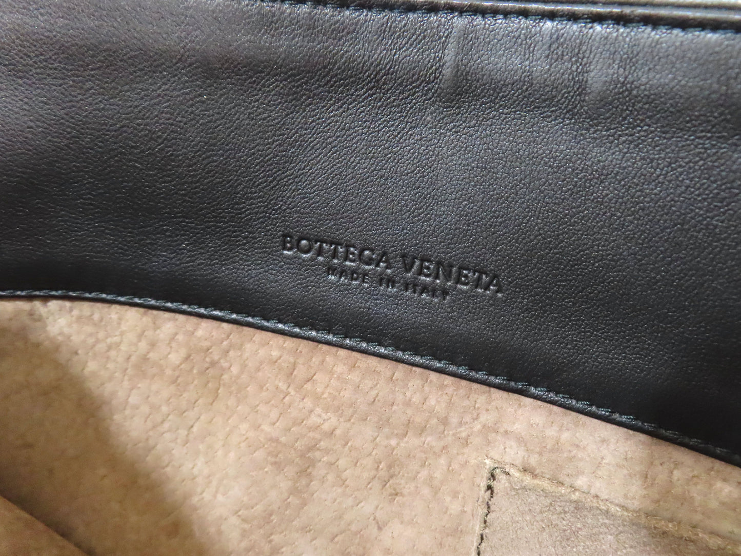 BOTTEGA VENETA Chain Shoulder Bag, Black Leather