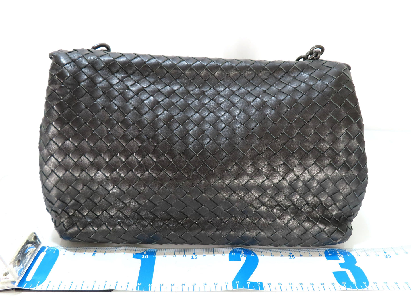 BOTTEGA VENETA Chain Shoulder Bag, Black Leather