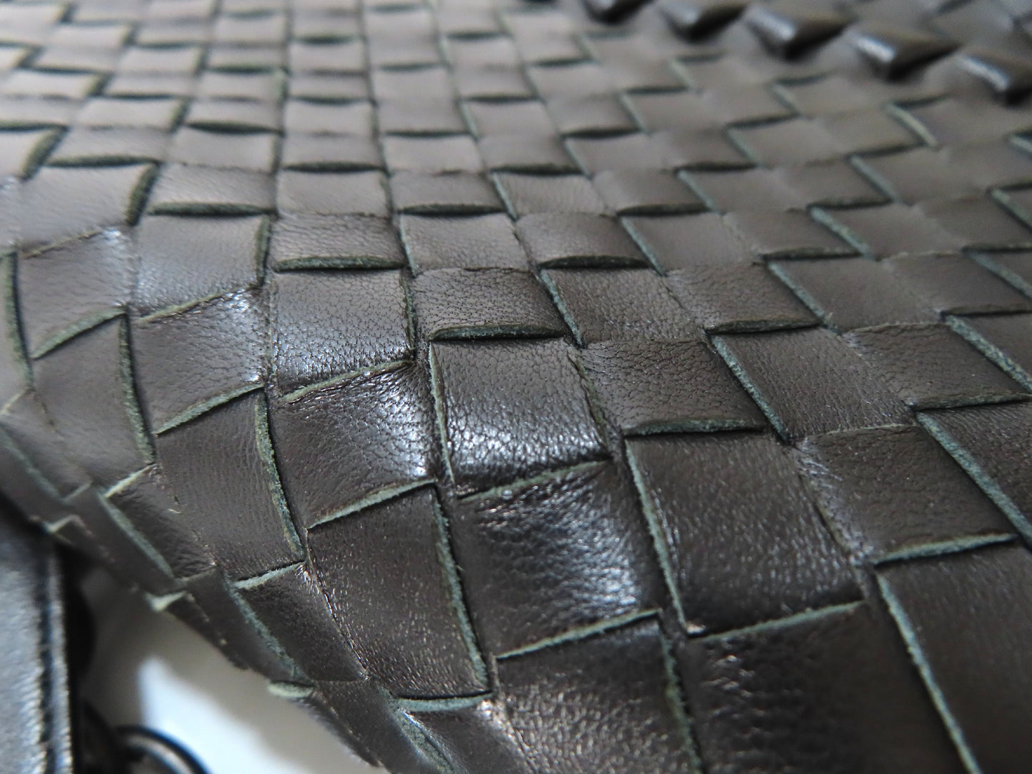 BOTTEGA VENETA Chain Shoulder Bag, Black Leather
