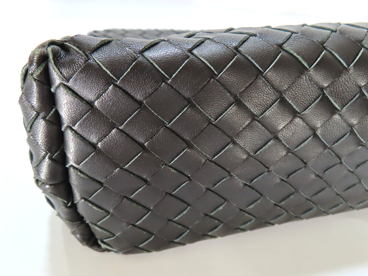 BOTTEGA VENETA Chain Shoulder Bag, Black Leather