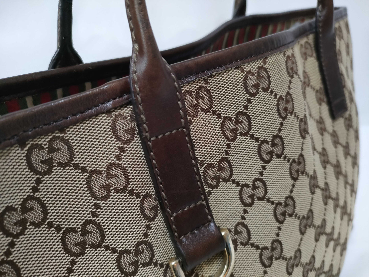 GUCCI GUCCI GG Canvas Sherry Shoulder Tote Bag