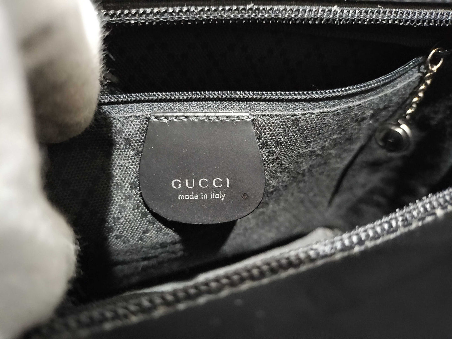GUCCI Bamboo 2-way Shoulder Bag in Black