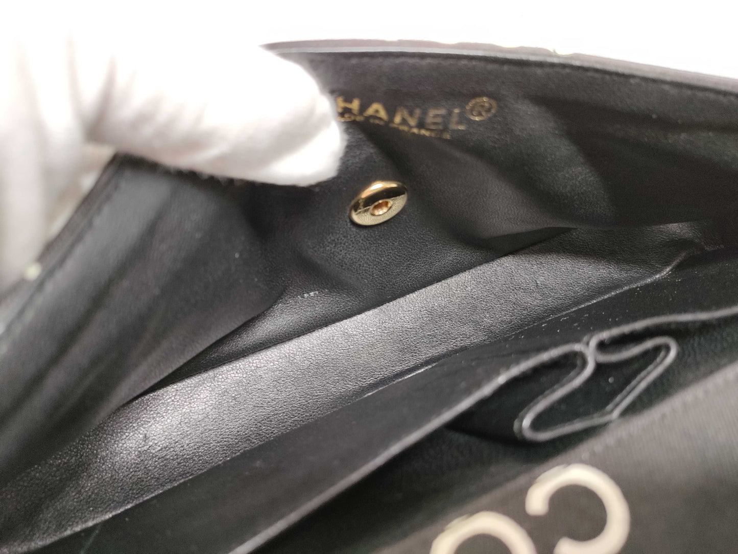 CHANEL Coco Mark Chocolate Bar Canvas Coco Mark Black Shoulder Bag