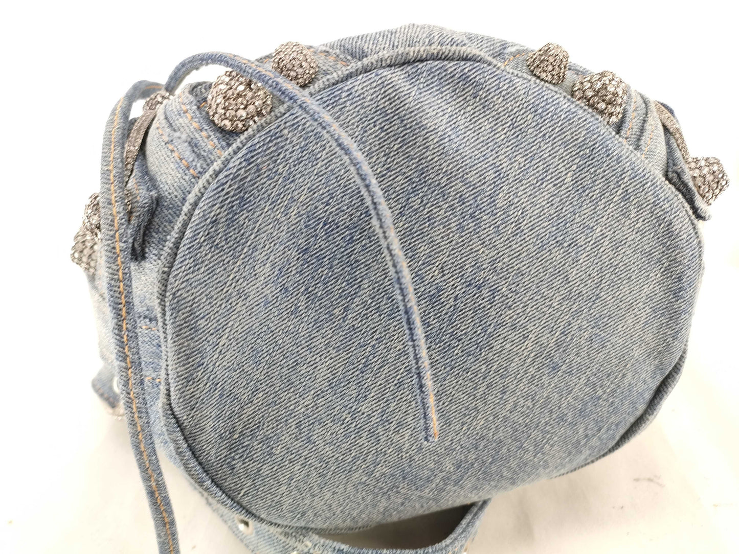 BALENCIAGA Goal XS Denim 2-Way Handbag
