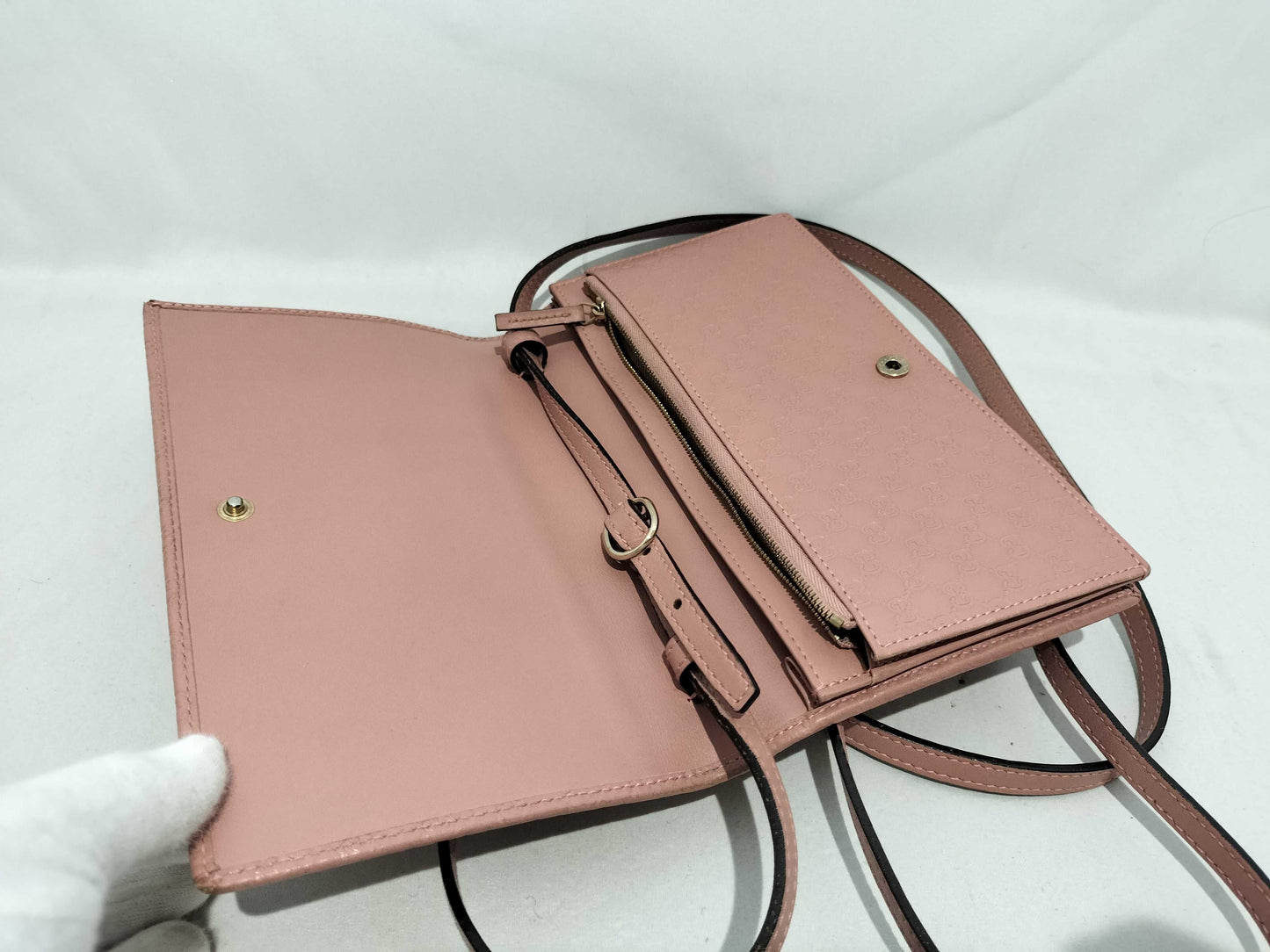 GUCCI GG Guccissima 466507 Shoulder Wallet Shoulder Bag