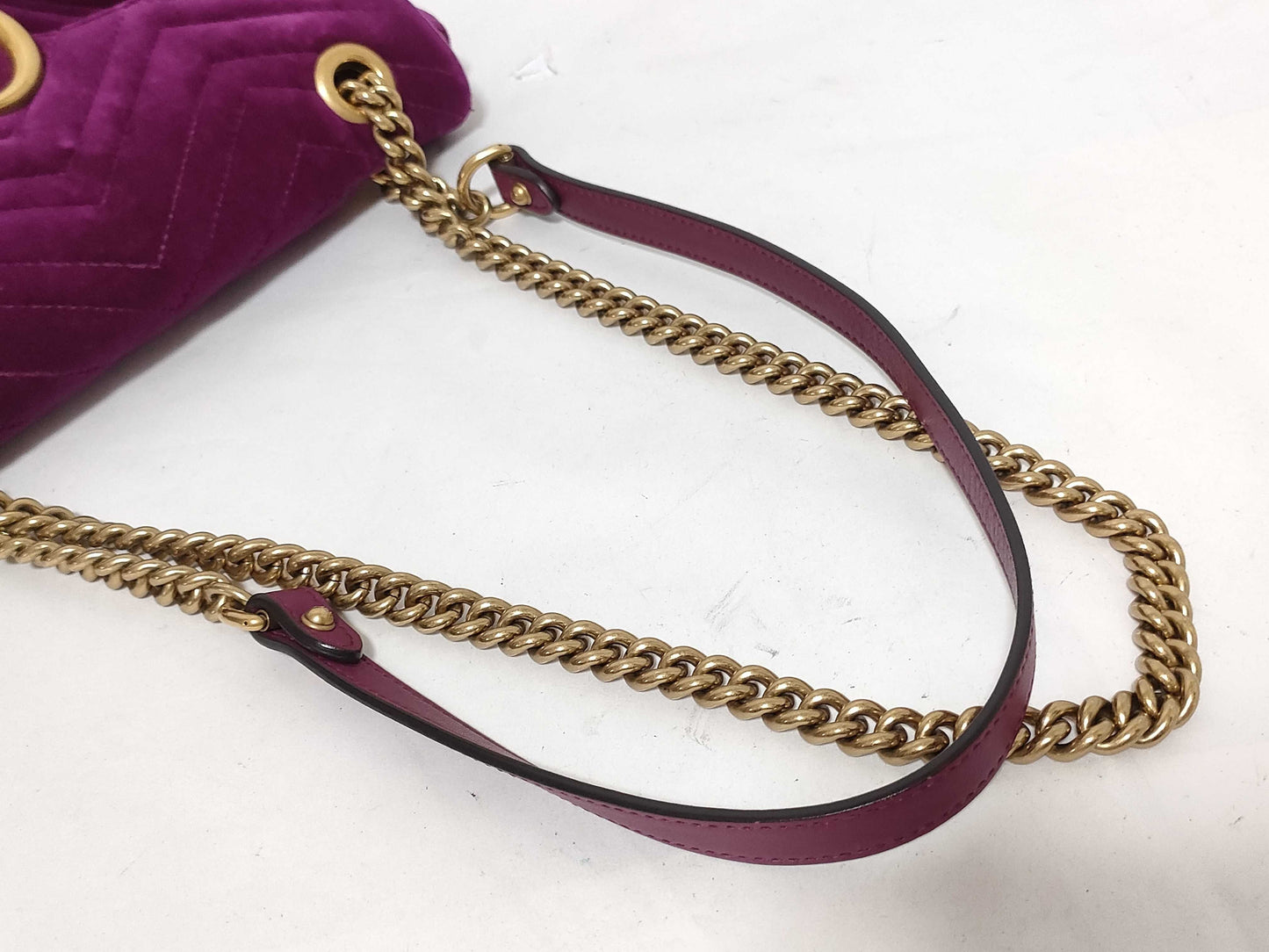 GUCCI GUCCI GG Marmont Velvet Chain Shoulder Bag Shoulder Bag