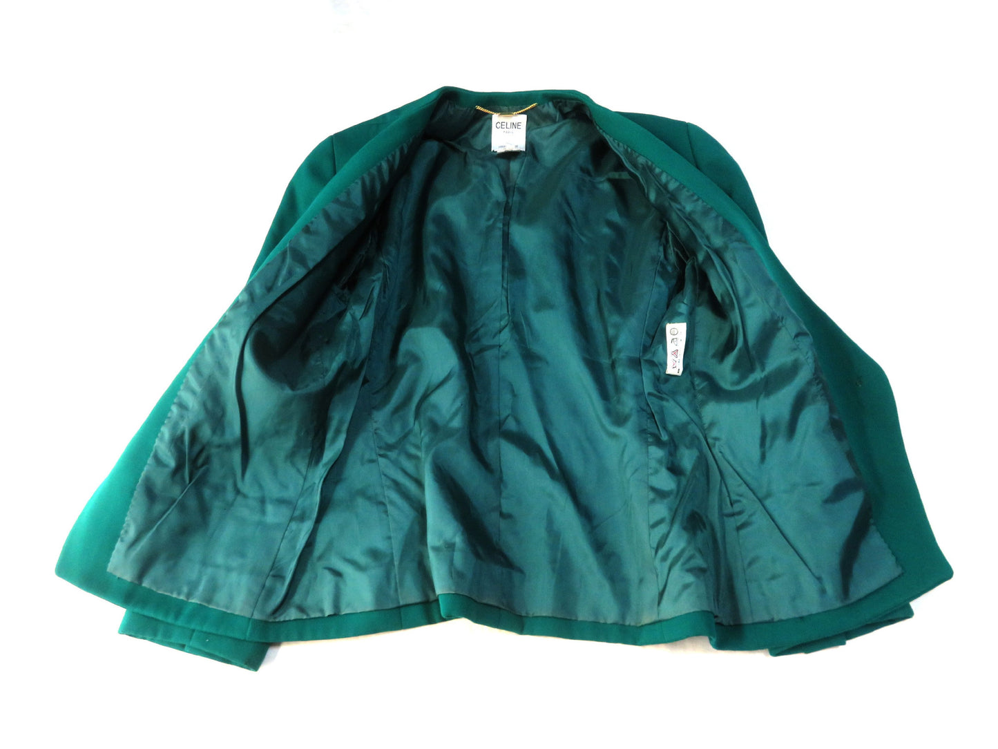 CELINE Skirt Suit Set with Gold Buttons, Size 38, Other Apparel