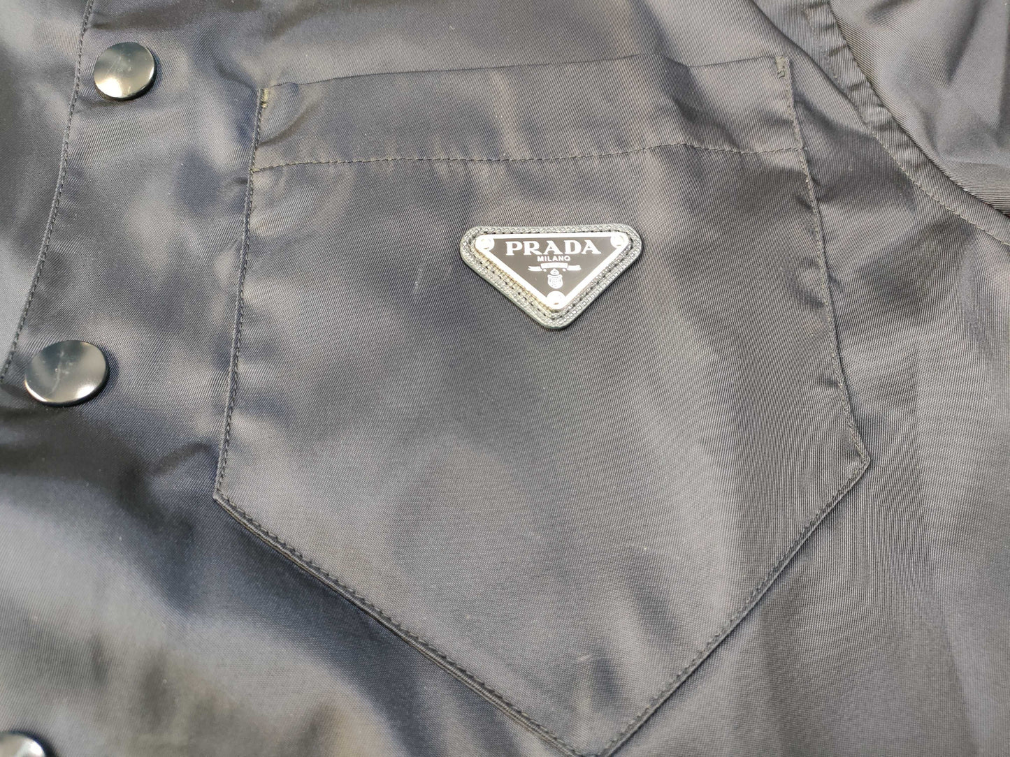 PRADA Prada Nylon Shirt Jacket with Triangle Logo Re-Nylon S Jacket