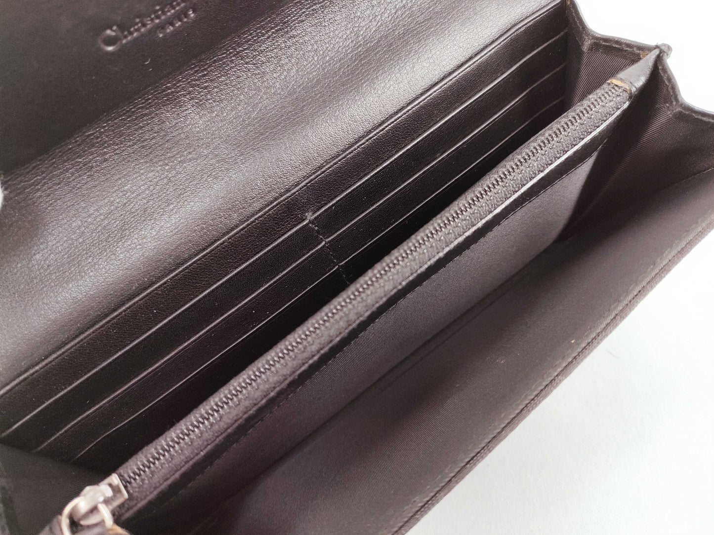 Dior Trotter Christian Dior Long Wallet Trotter Ethnic Heart Black Wallet