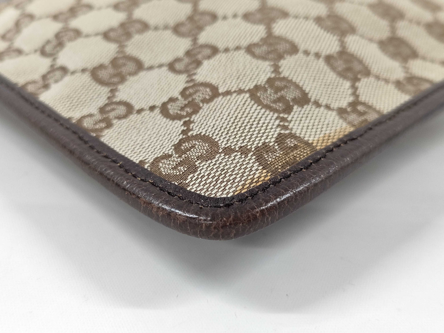 GUCCI GG Canvas Shoulder Bag Brown