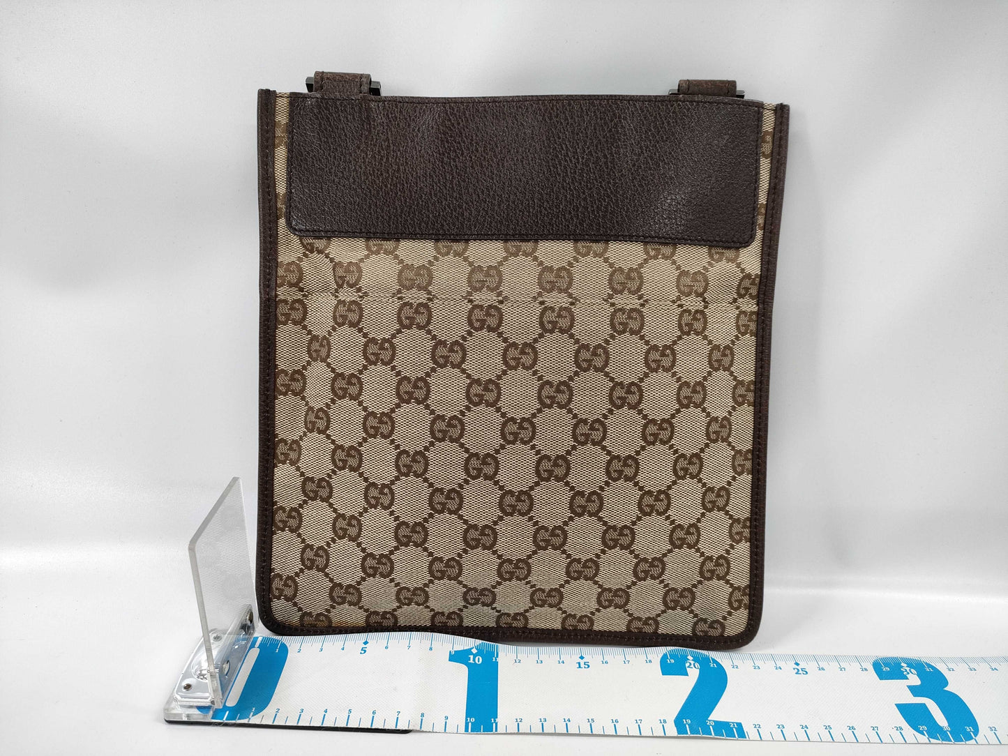 GUCCI GG Canvas Shoulder Bag Brown