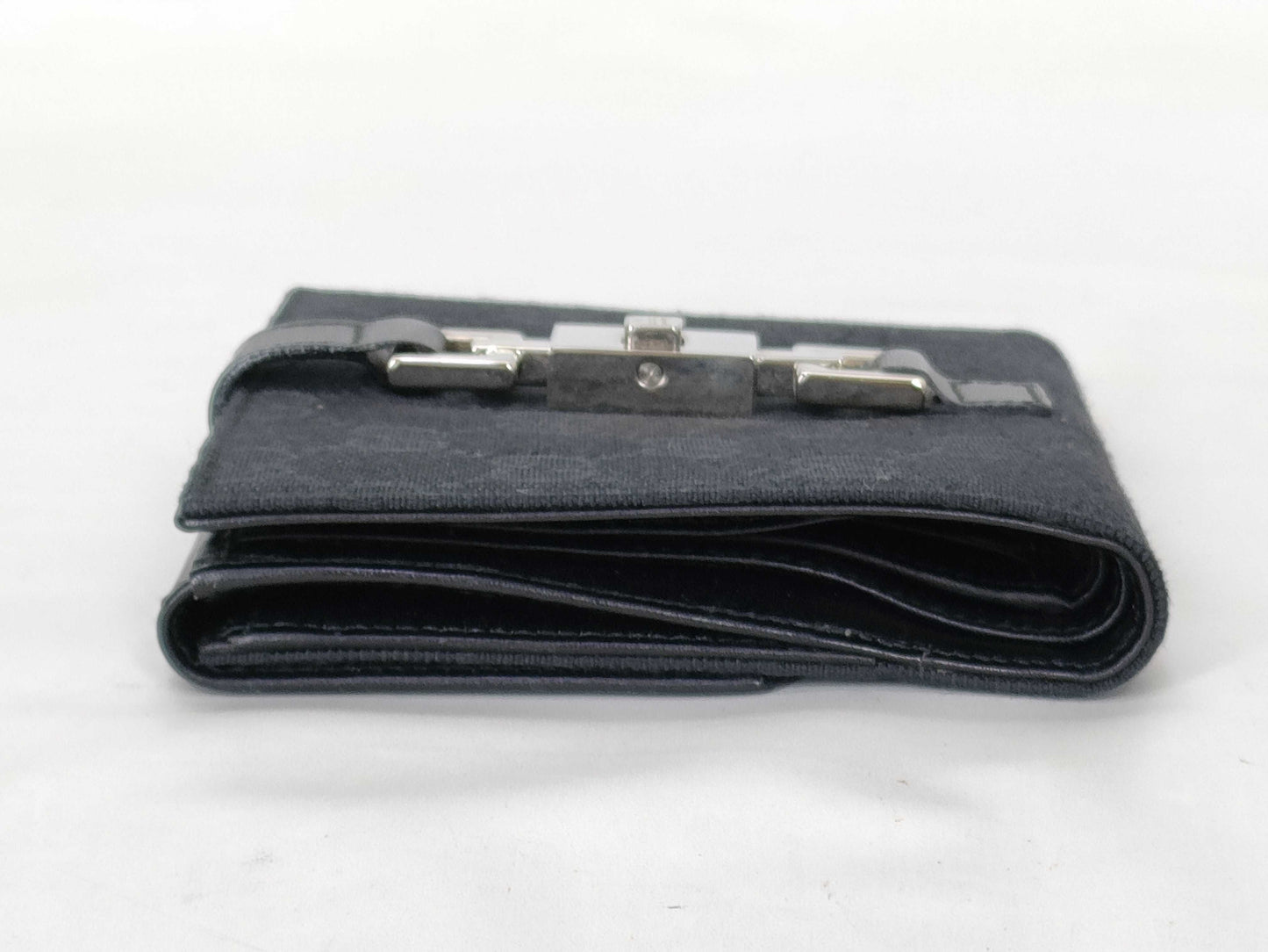 GUCCI GG Canvas Gucci Jackie Compact Wallet