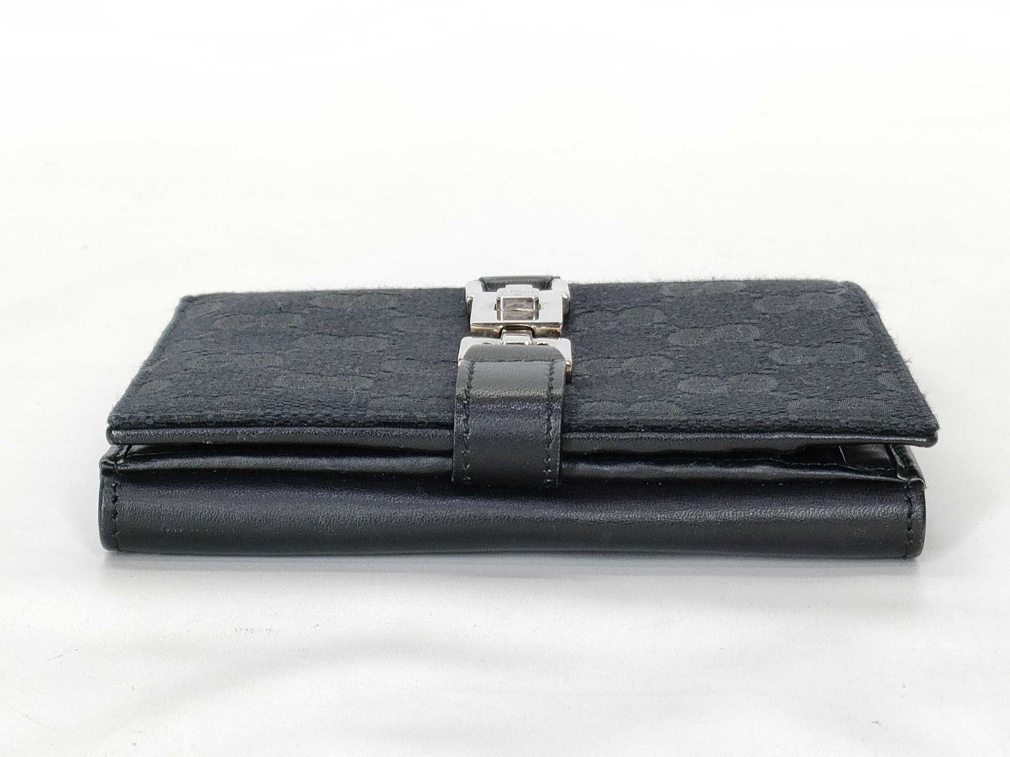 GUCCI GG Canvas Gucci Jackie Compact Wallet