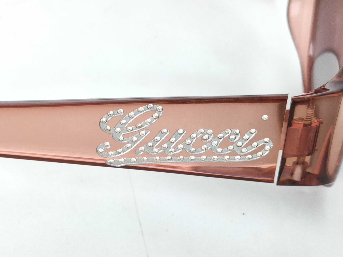 GUCCI Sunglasses Pink Rhinestone 57□12 Sunglasses/Eyeglasses