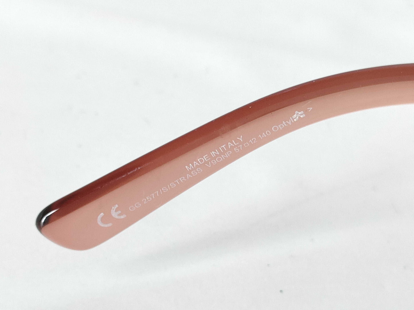 GUCCI Sunglasses Pink Rhinestone 57□12 Sunglasses/Eyeglasses