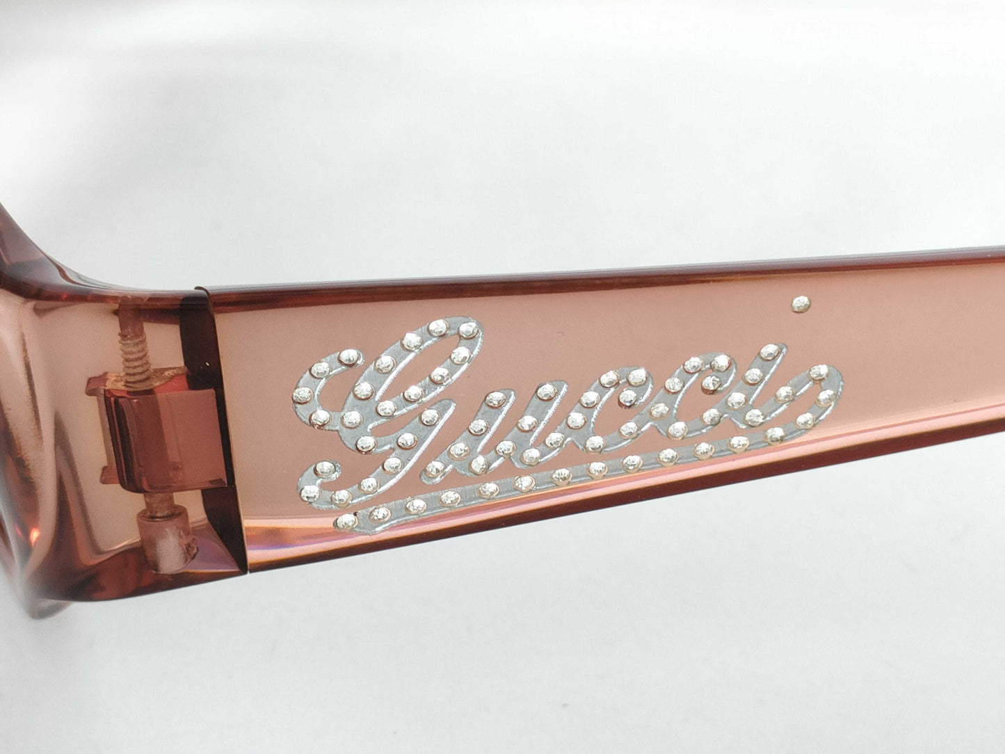 GUCCI Sunglasses Pink Rhinestone 57□12 Sunglasses/Eyeglasses