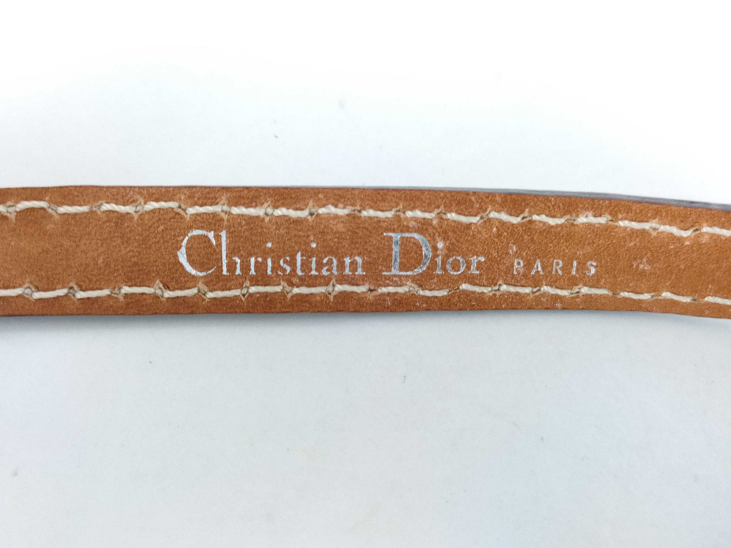Dior Neck Strap with Silver Hardware