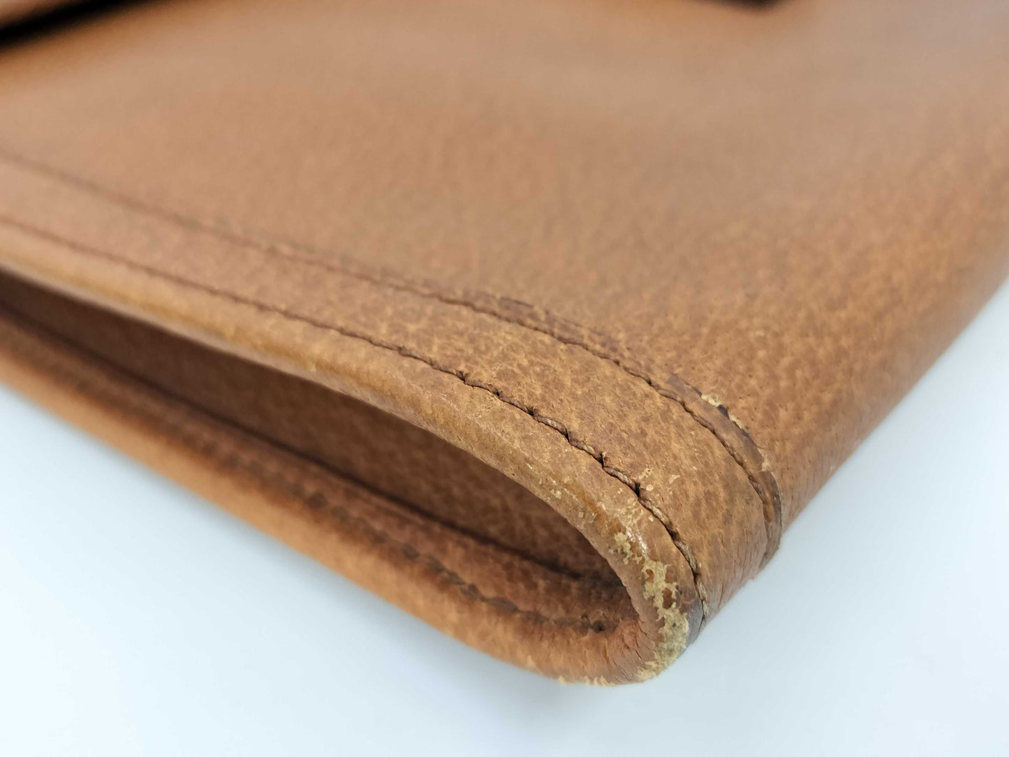 HERMES Jige PM Pigskin Brown Clutch Bag