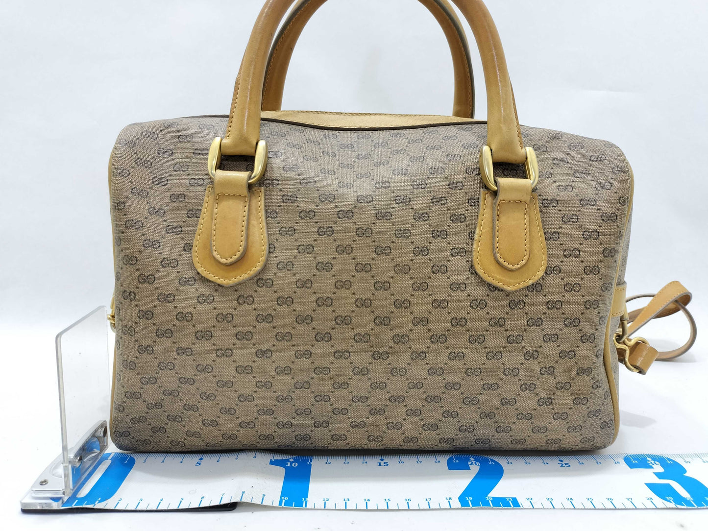 GUCCI Old Gucci Micro GG Handbag 2WAY Beige Handbag