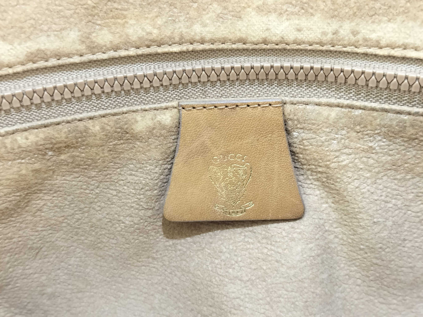 GUCCI Old Gucci Micro GG Handbag 2WAY Beige Handbag