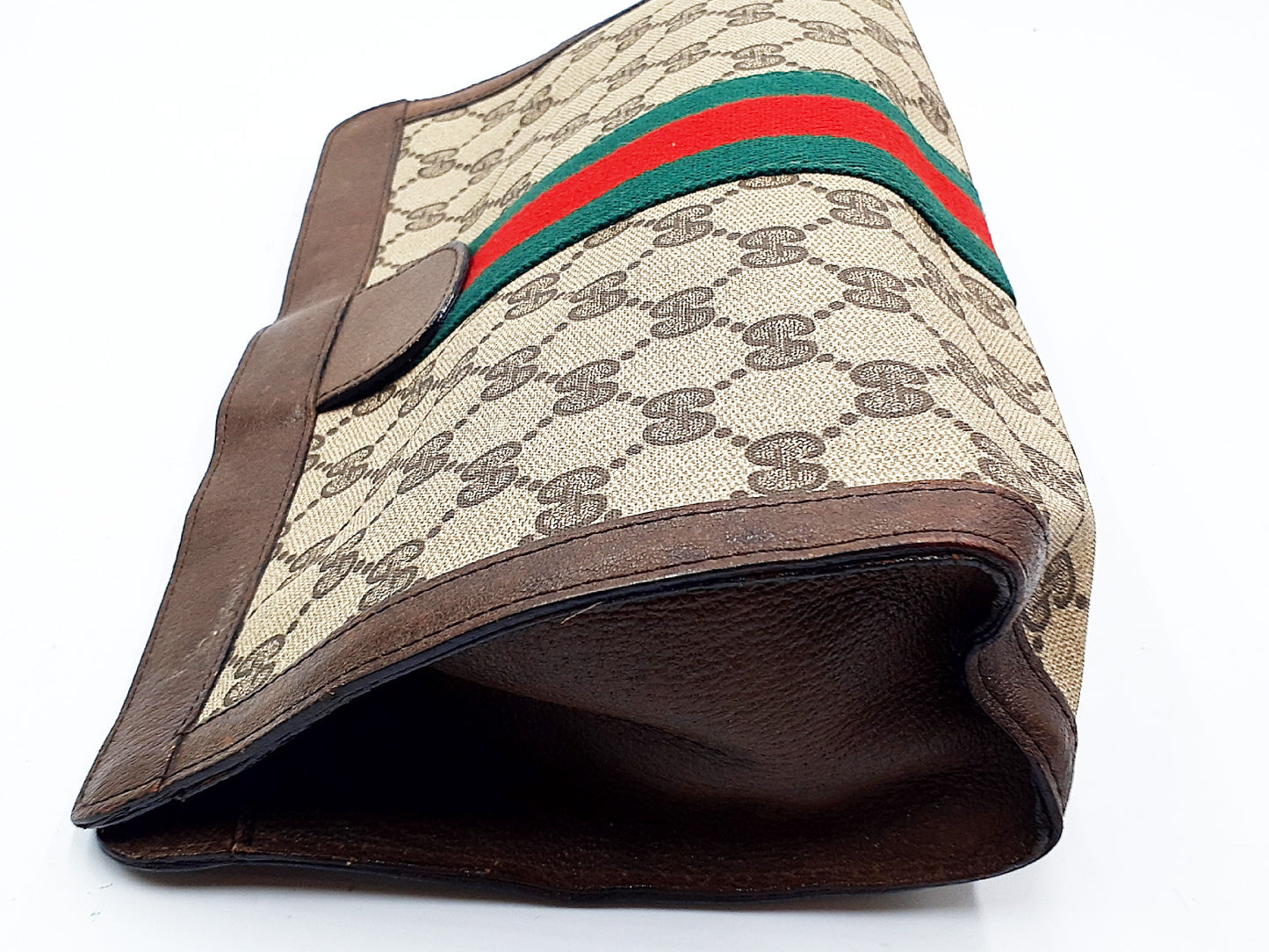 GUCCI 3-piece set: GG Supreme Sherry Line leather tote and leather second tote bag
